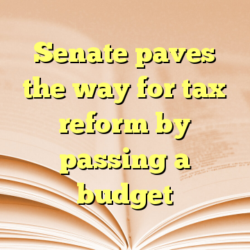 Senate paves the way for tax reform by passing a budget