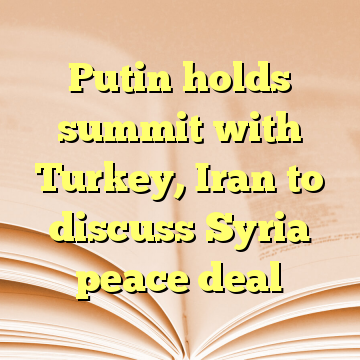 Putin holds summit with Turkey, Iran to discuss Syria peace deal