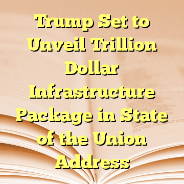 Trump Set to Unveil Trillion Dollar Infrastructure Package in State of the Union Address