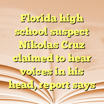 Florida high school suspect Nikolas Cruz claimed to hear voices in his head, report says