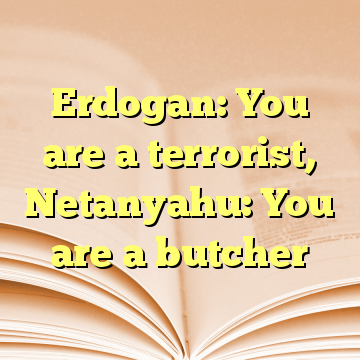 Erdogan: You are a terrorist, Netanyahu: You are a butcher